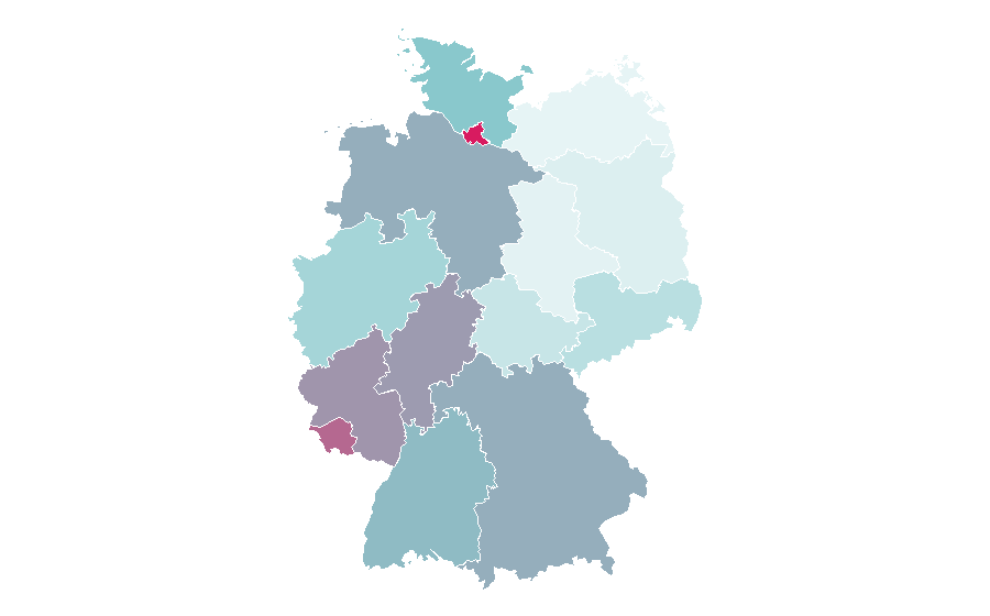 Affinity by region — Moustache, Germany