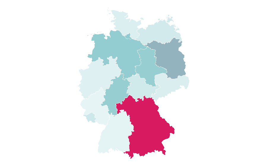 Affinity by region — Municipal corporation, Germany
