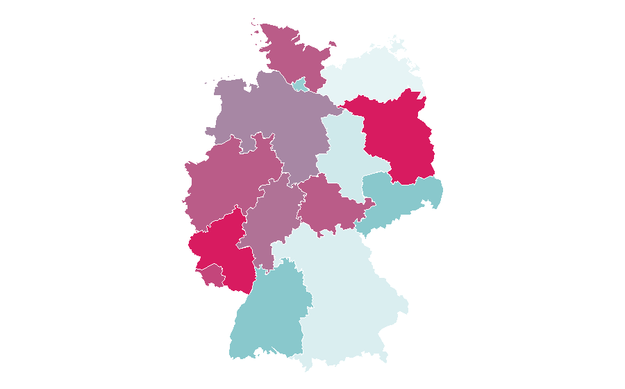 Affinità per regione — Muscle, Germania