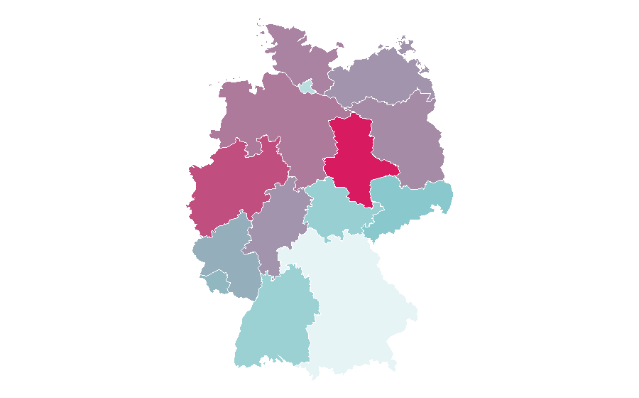 Affinity by region — My Hero Academia, Germany