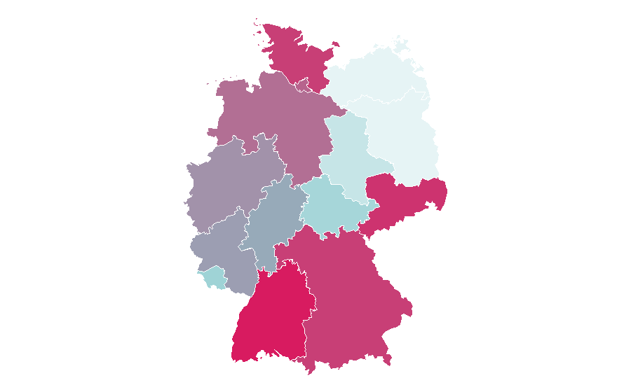 Affinity by region — Narcissism, Germany