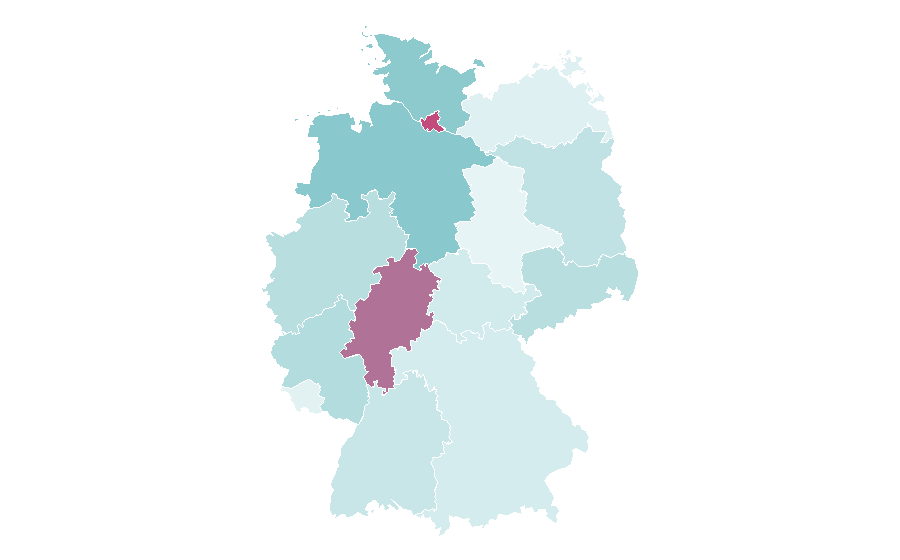 Affinité par région — Narrative, Allemagne