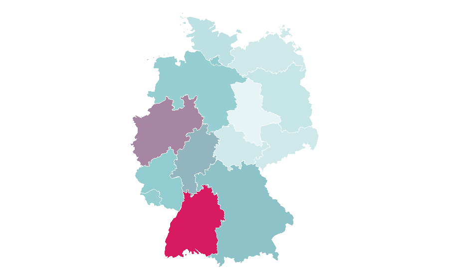 Affinity by region — National League (ice hockey), Germany