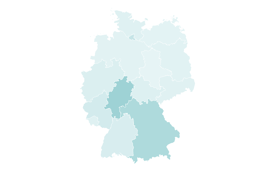 Affinity by region — National Rugby League, Germany