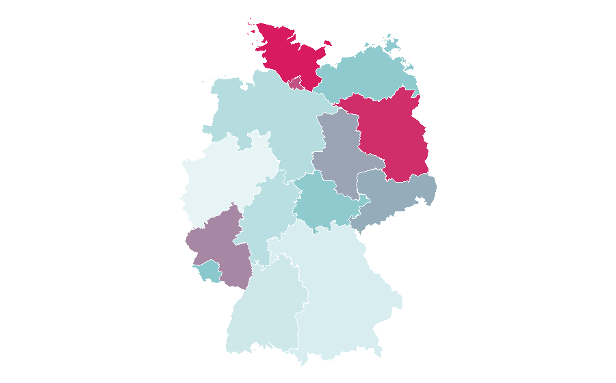 Affinity by region — Native American Church, Germany