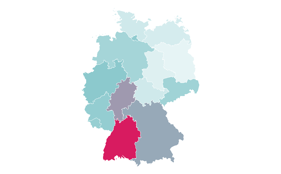 Affinité par région — Natural bodybuilding, Allemagne