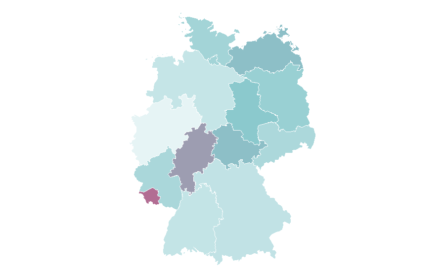 Affinity by region — Natural childbirth, Germany