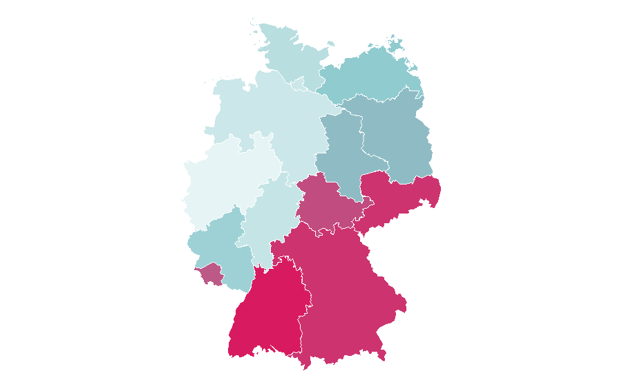 Affinity by region — natural hair, Germany