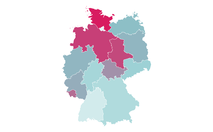 Affinity by region — NCIS (franchise), Germany