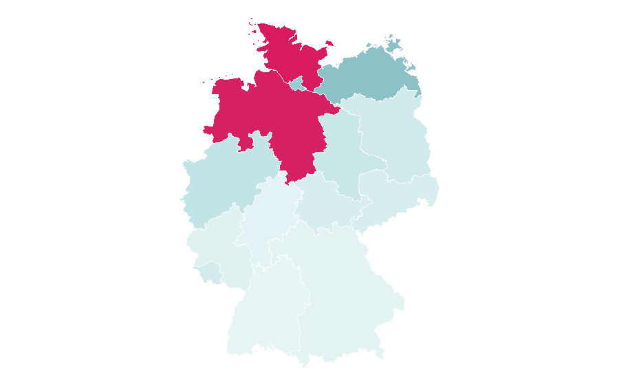 Affinity by region — NDR Schlager, Germany