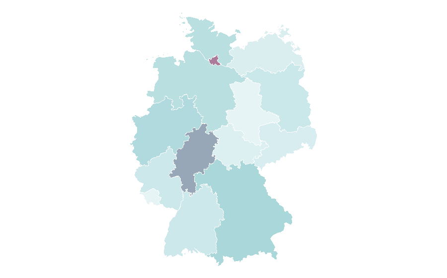 Affinity by region — Neighbours, Germany