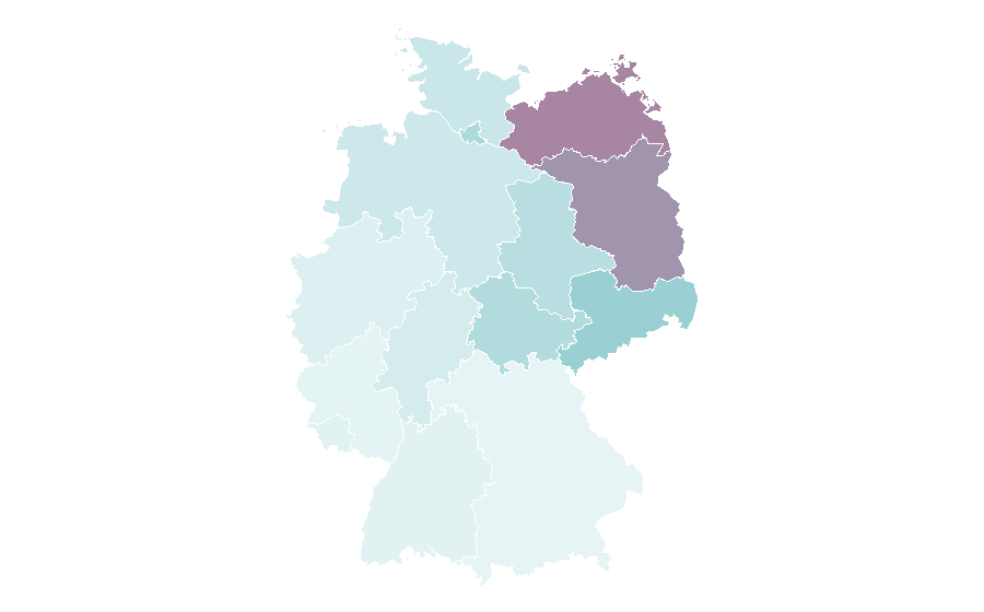 Affinity by region — Neues Deutschland, Germany