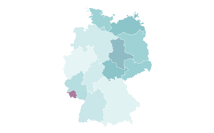 Affinity by region — New media art, Germany
