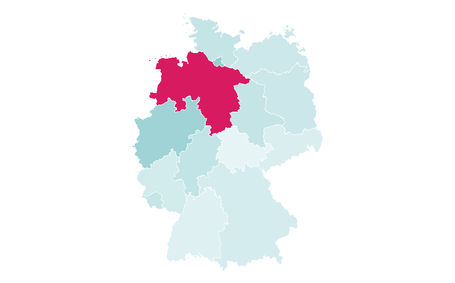 Affinité par région — New wave music, Allemagne