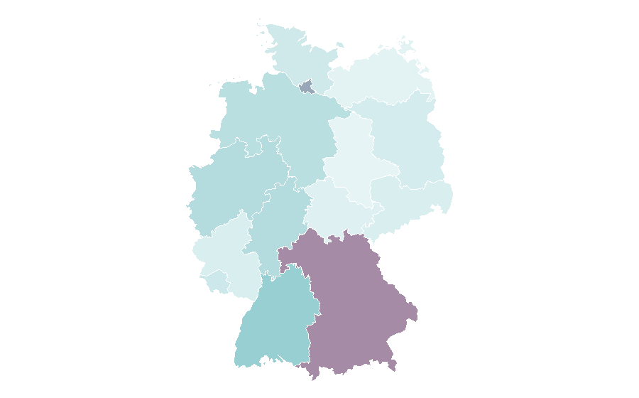 Affinity by region — New York City Marathon, Germany