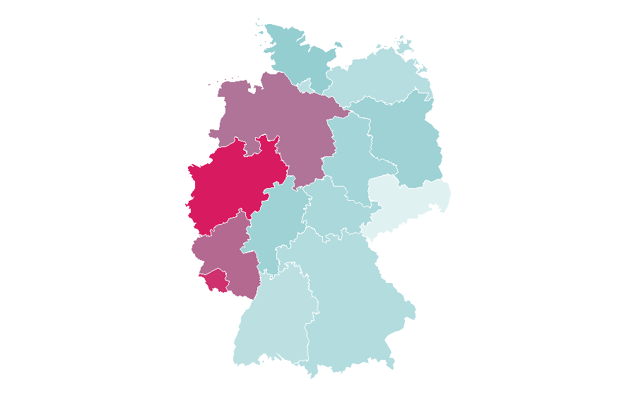 Affinité par région — Ninja, Allemagne
