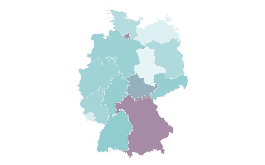 Affinity by region — Nobel Prize, Germany