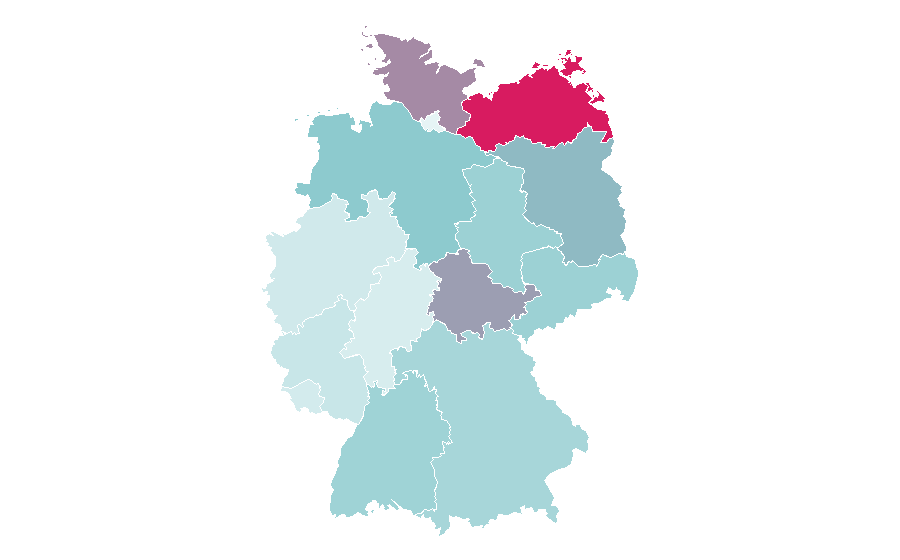 Affinity by region — Nordic walking, Germany