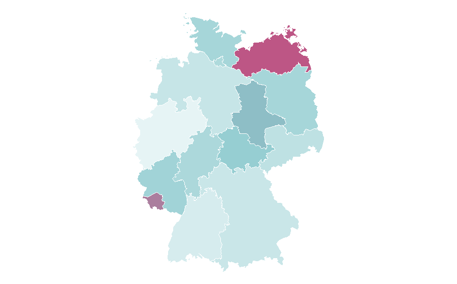Affinity by region — Norse religion, Germany