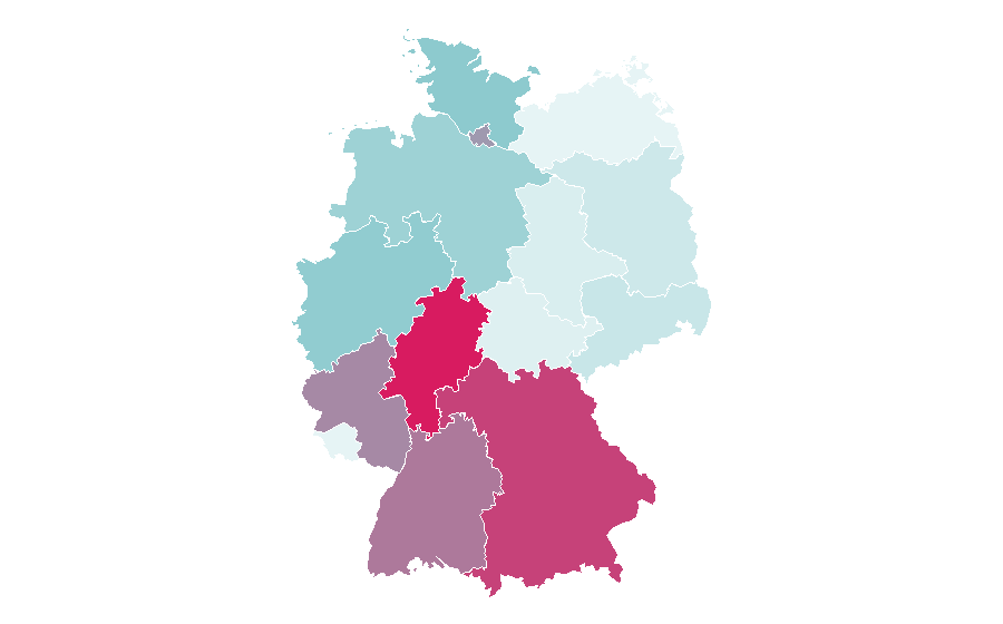 Affinity by region — North Carolina, Germany