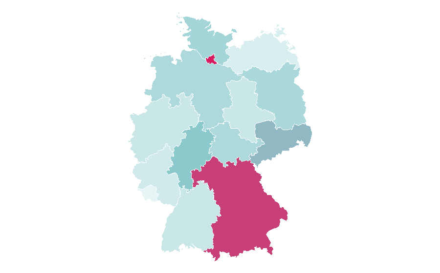 Affinity by region — Nuclear power, Germany