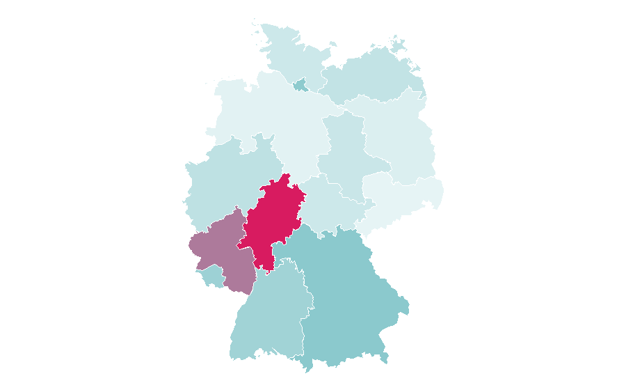 Affinity by region — Nurse anesthetist, Germany