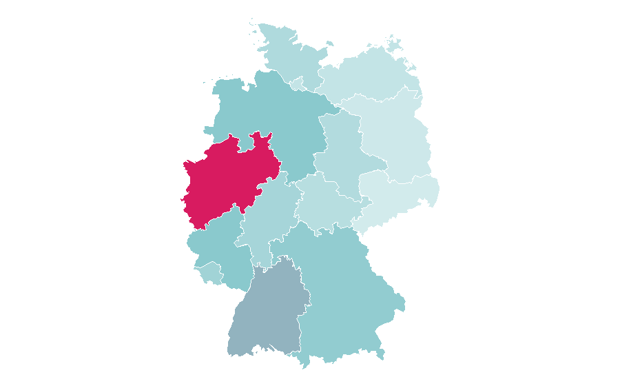 Affinity by region — Nurse education, Germany