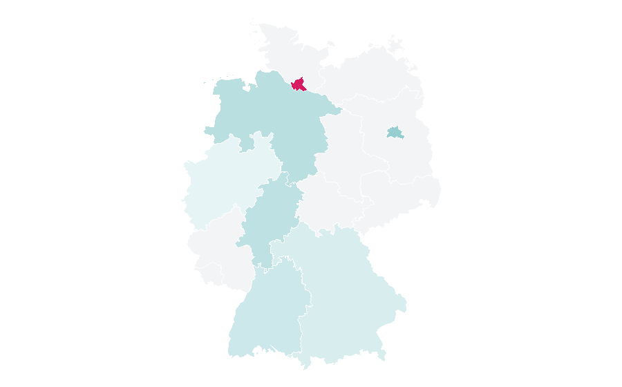Affinity by region — Nurse educator, Germany