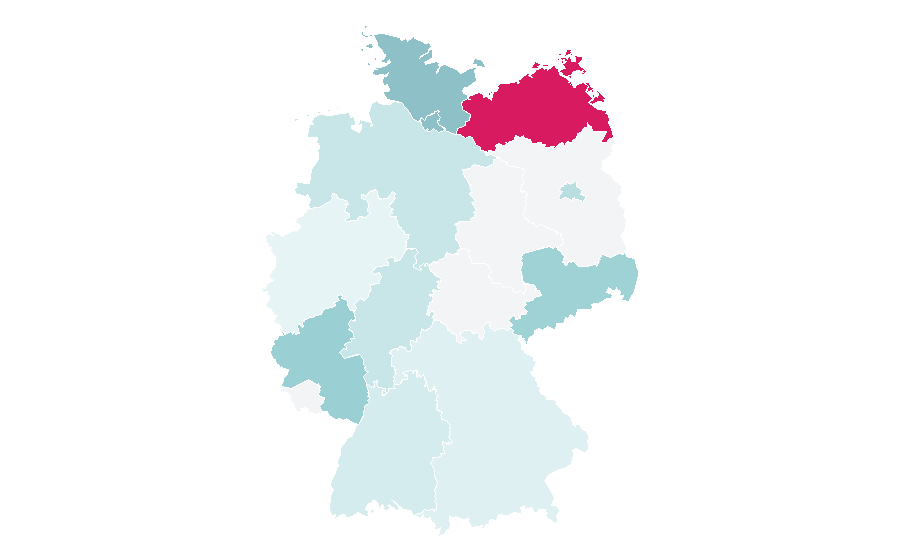 Affinity by region — Nursing home care, Germany