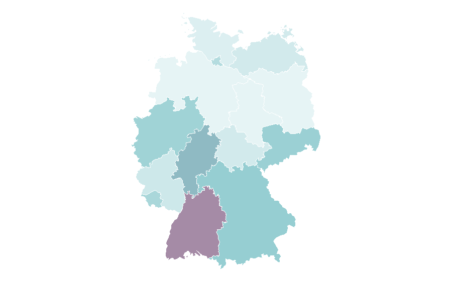 Affinity by region — Object-oriented programming, Germany
