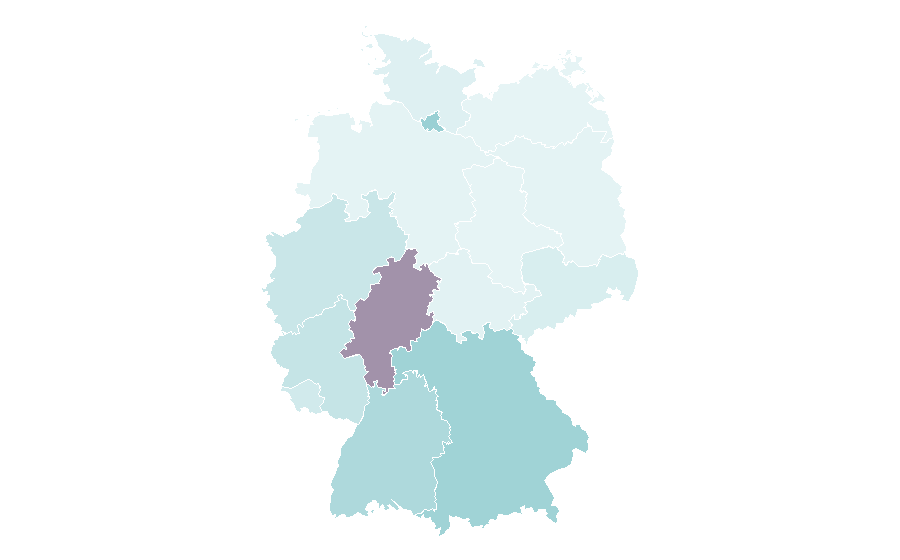 Affinity by region — Obstetrics, Germany