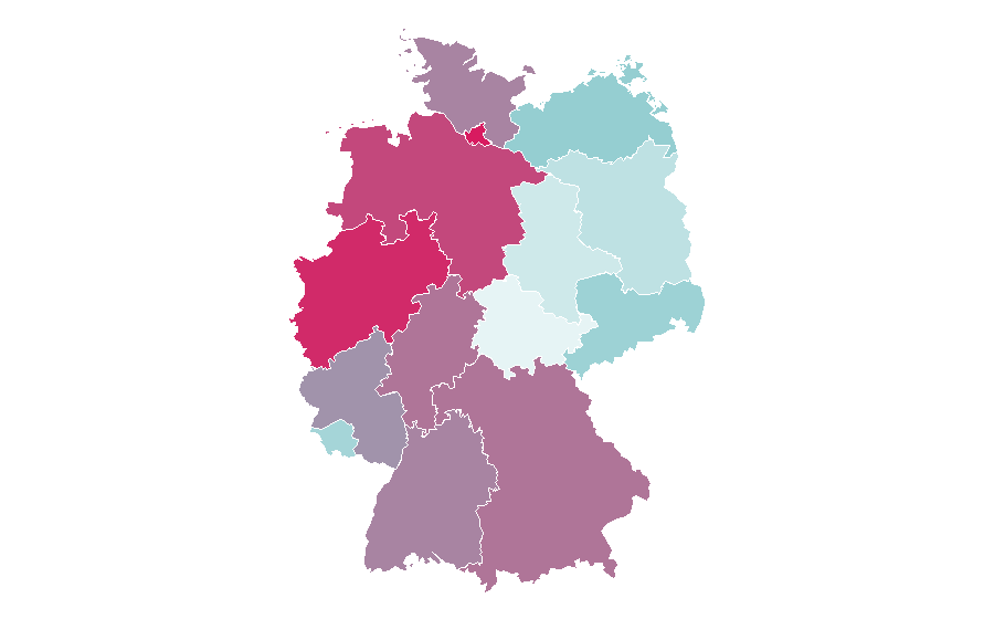 Affinity by region — Oceania, Germany