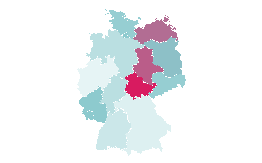 Affinity by region — Off-road racing, Germany