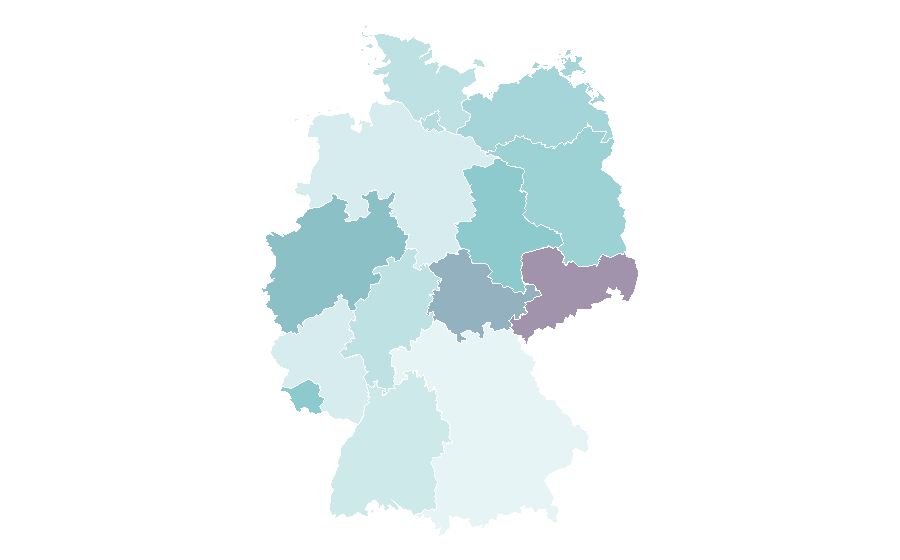 Affinity by region — Official language, Germany