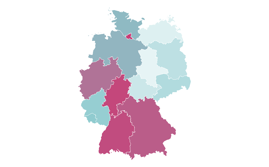 Affinité par région — Online chat, Allemagne