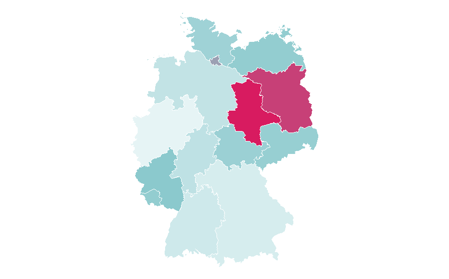 Affinità per regione — Online food ordering, Germania