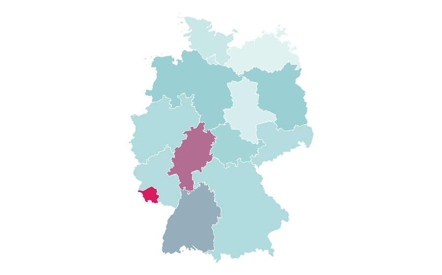 Affinität nach Region — Online gambling, Deutschland