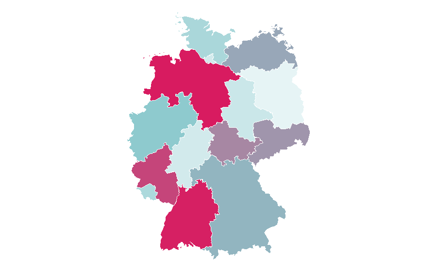 Affinity by region — Online quiz, Germany