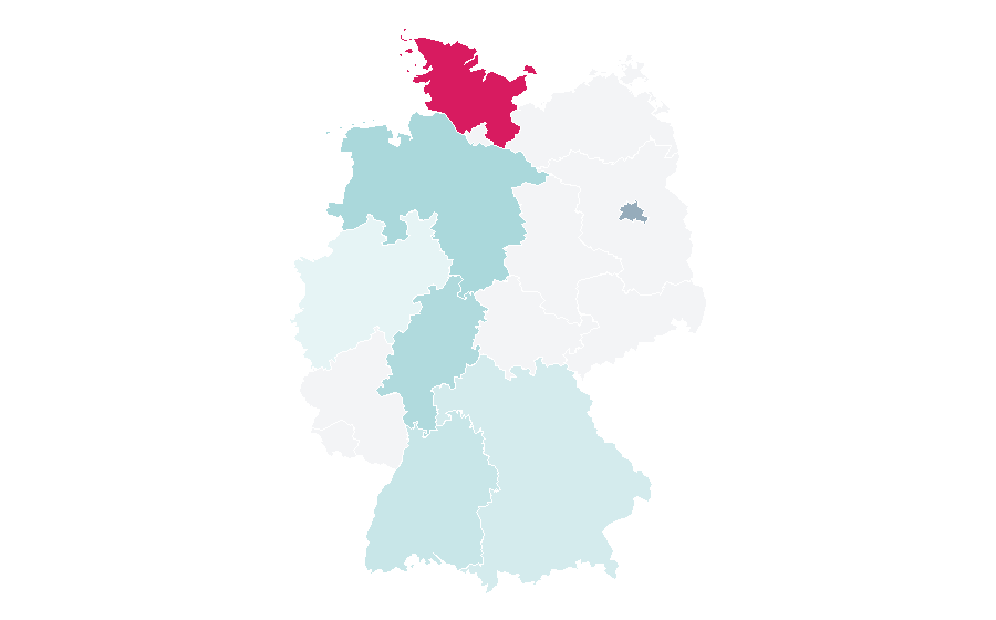 Affinity by region — Open eBook, Germany