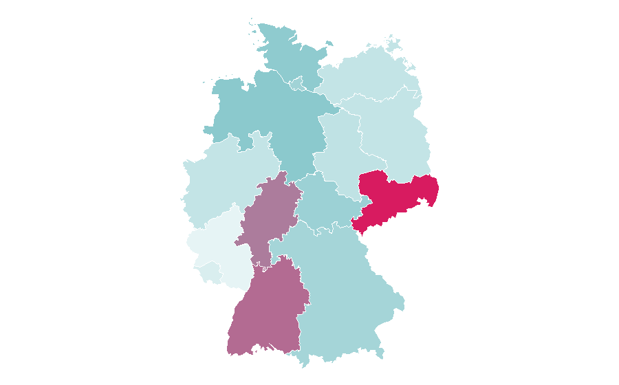 Affinité par région — OpenStreetMap, Allemagne