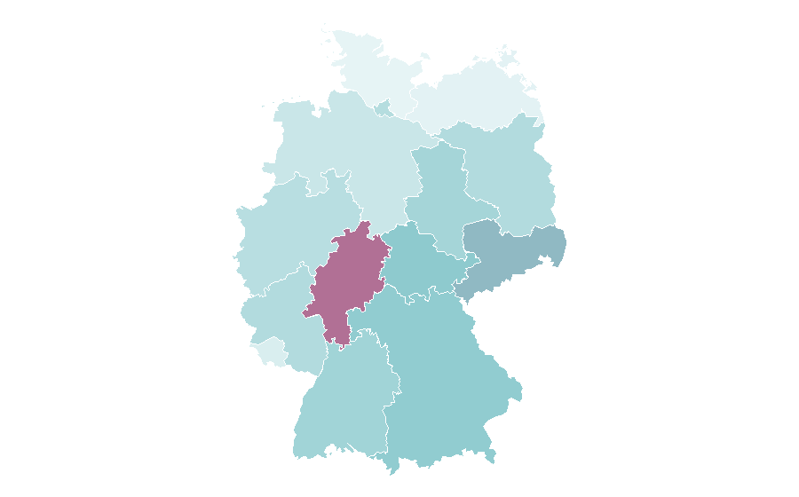 Affinity by region — Optometry, Germany