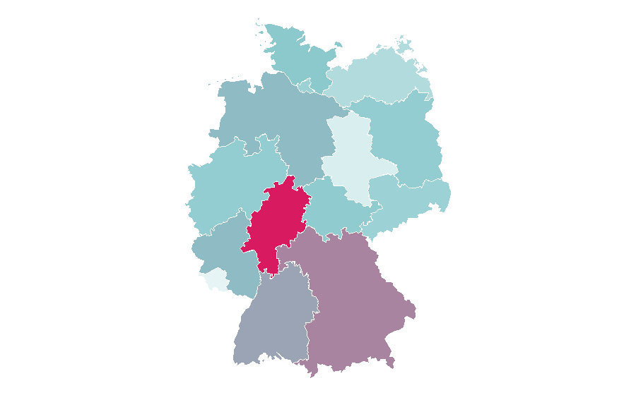 Affinity by region — Oregon, Germany