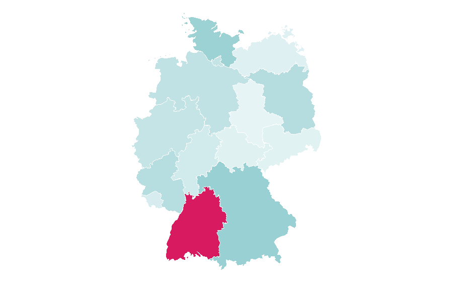 Affinity by region — Organic certification, Germany