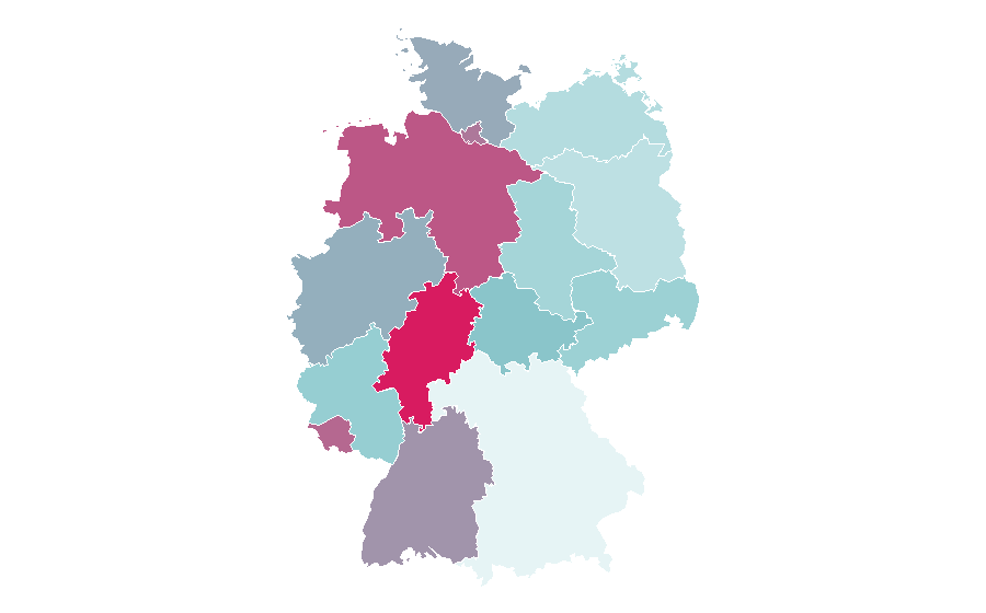 Affinity by region — Organic chemistry, Germany