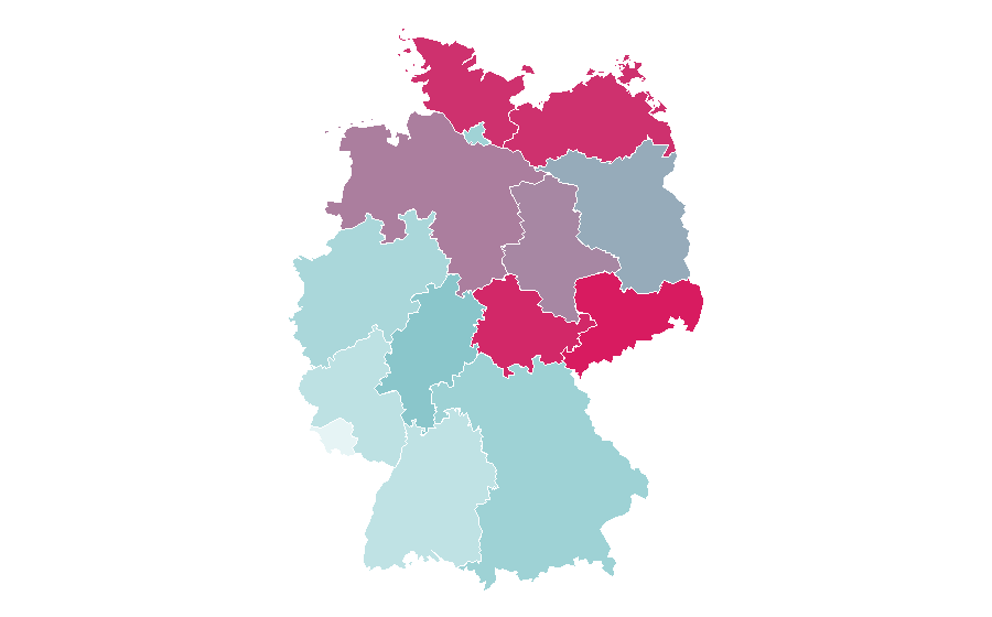 Affinité par région — Orion, Allemagne