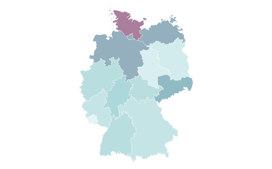Affinity by region — Ornithology, Germany