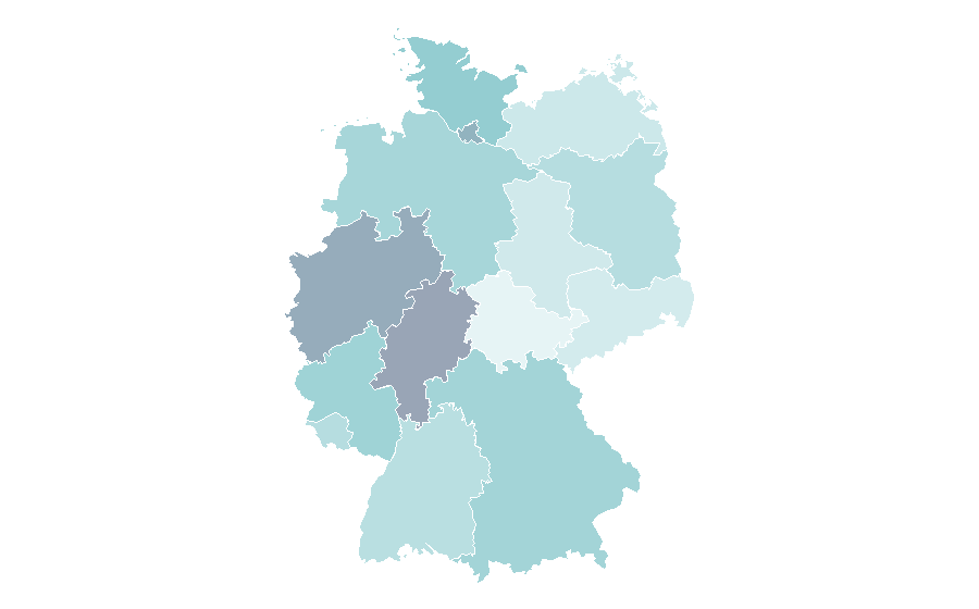 Affinity by region — Ozarks, Germany