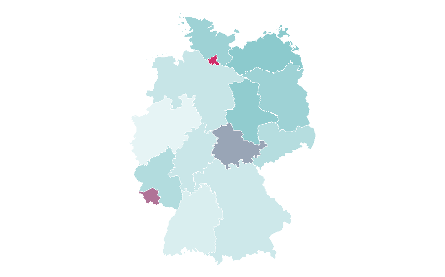 Affinity by region — Package delivery, Germany