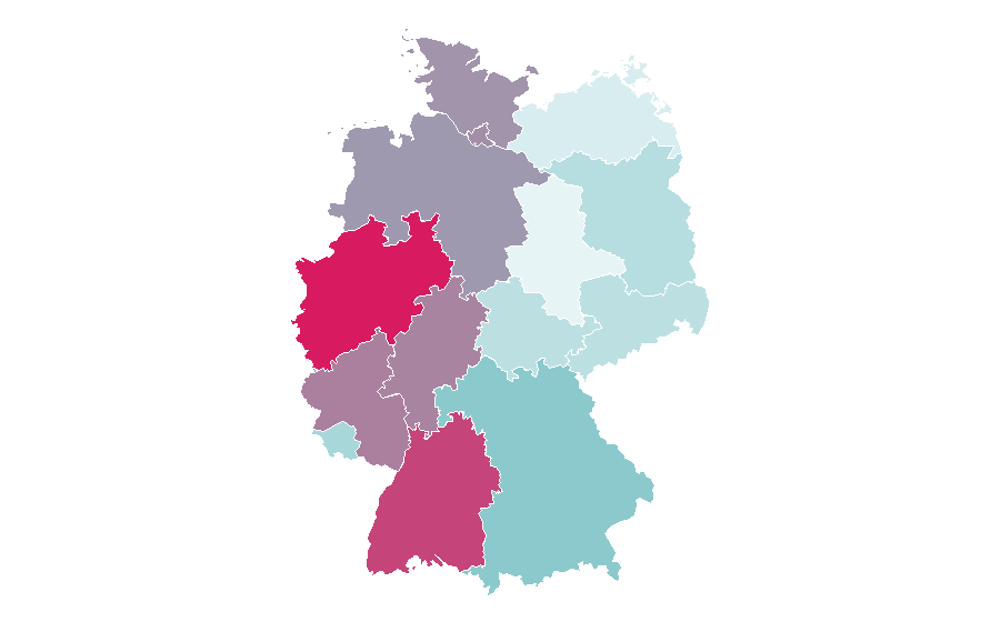 Affinity by region — Package tour, Germany