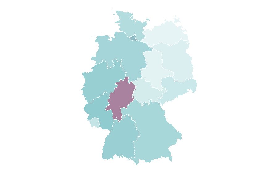 Affinity by region — Paganism, Germany